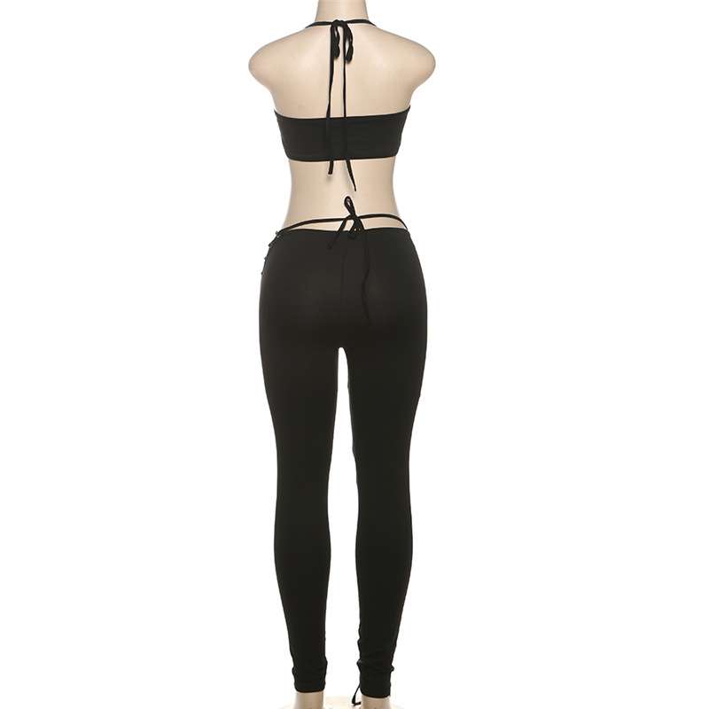 Lace-Up Cut-Out Pants with Strappy Top image 6
