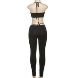 Lace-Up Cut-Out Pants with Strappy Top image 6