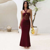 Cut-Out Halter Maxi Dress image 0