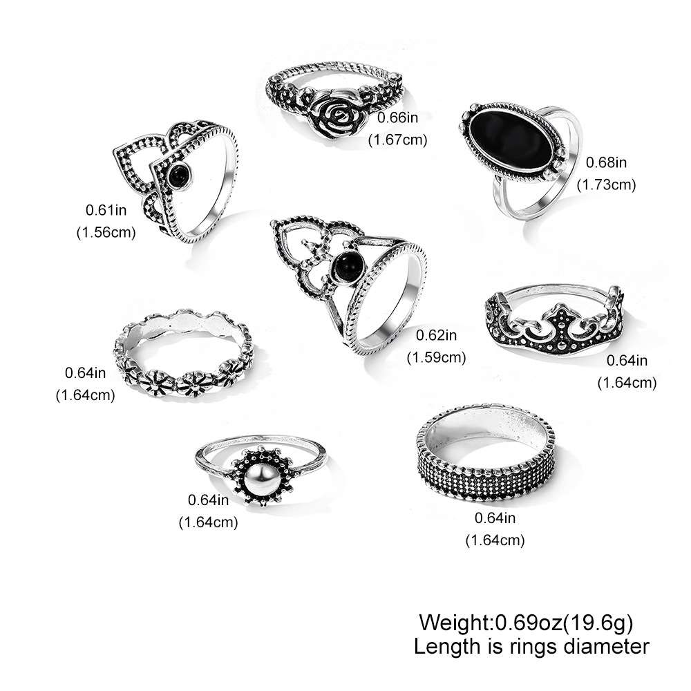 Boho Chic Silver Ring Collection image 4