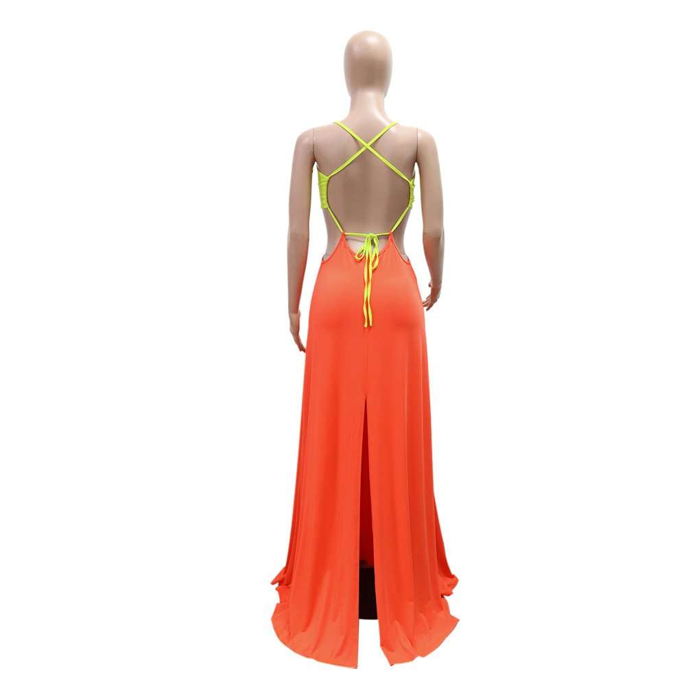 Vibrant Backless Maxi Dress image 6