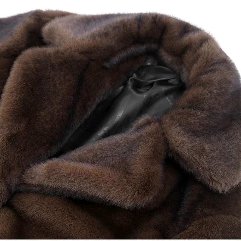 Faux Fur Long Coat Fashionable Fluffy Plush Coat image 4