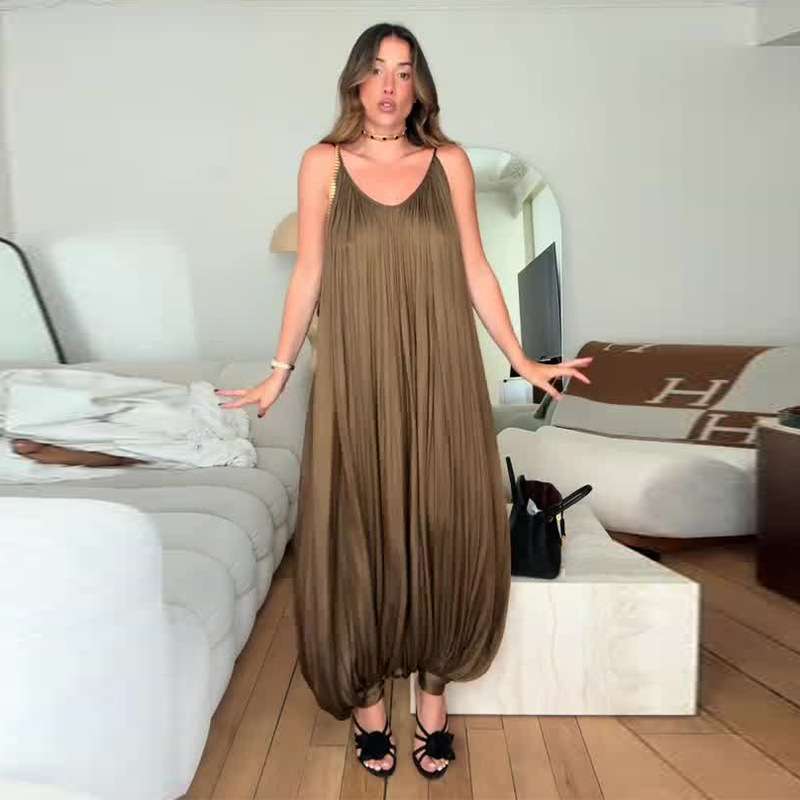 Chic Pleated Sleeveless Jumpsuit image 5