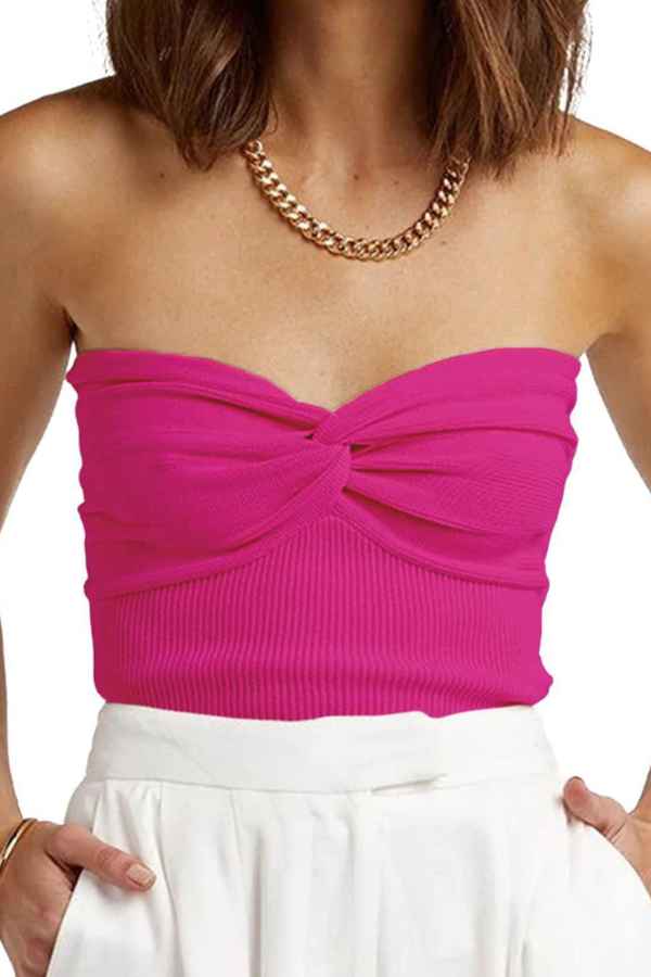 Sexy Solid Color Off Shoulder Knitted Fashion Crop Top image 11