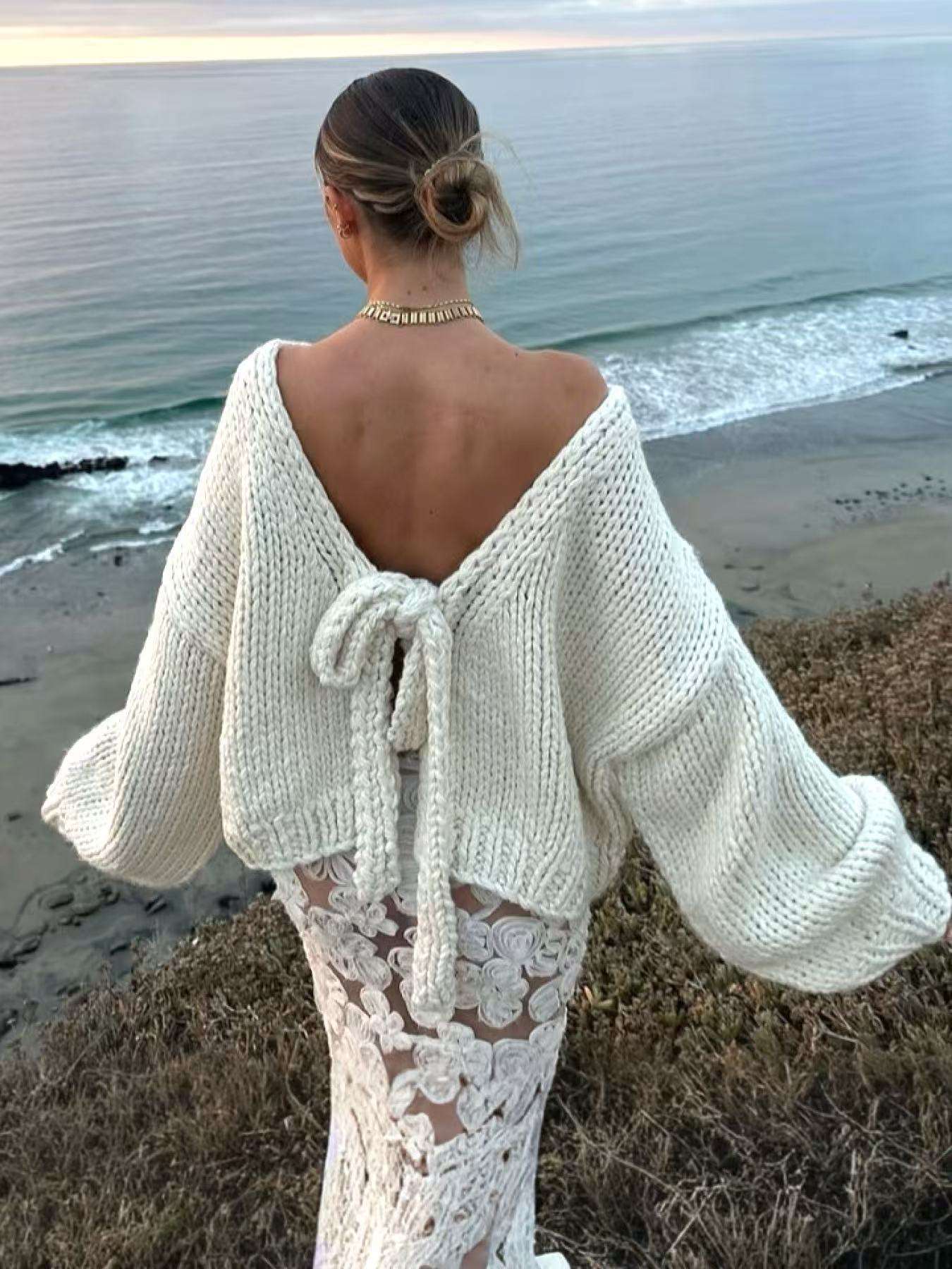 Cozy Beige Oversized Sweater image 2