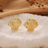 Rose Gold Shell-Shaped Earrings image 3