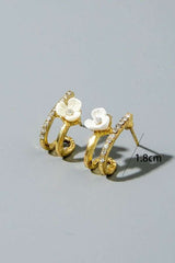 Floral Hoop Earrings image 0