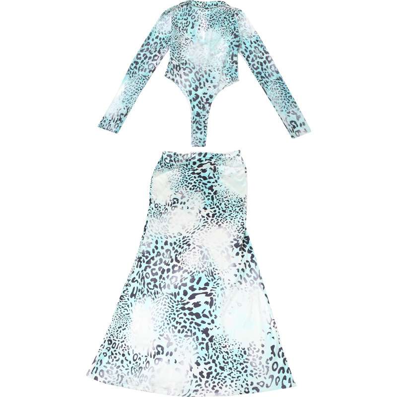 Elegant Animal Print Cover-Up with Matching Pants image 6