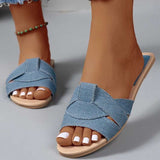 Elegant Slide Sandals - 7.5, Blue image