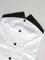 Strapless Button-Down Belted Maxi Dress image 6