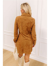 Brown Printed Shirt Dress image 3