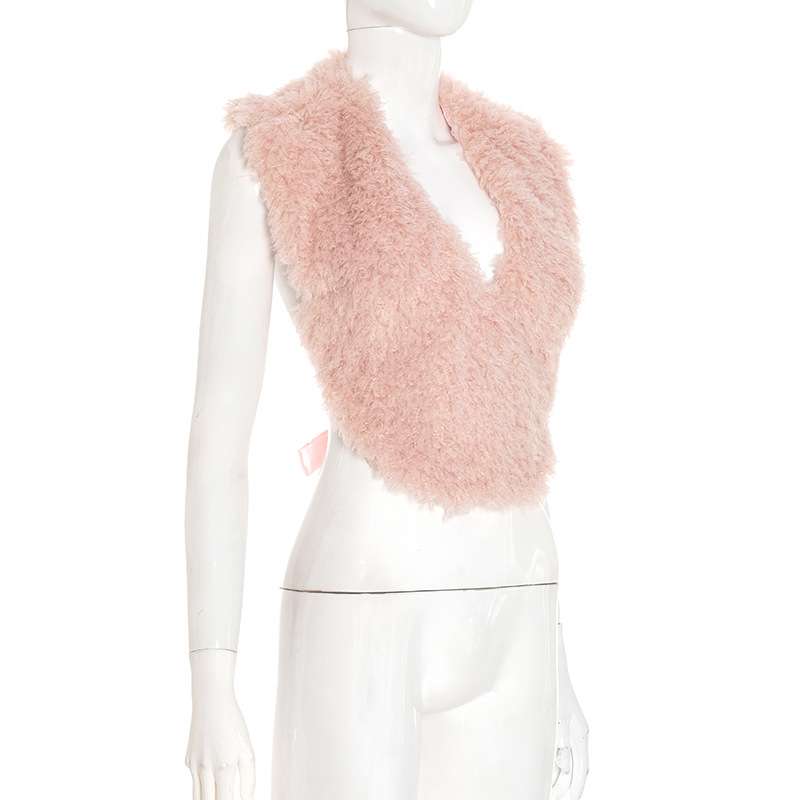 Faux Fur Sleeveless Vest image 5