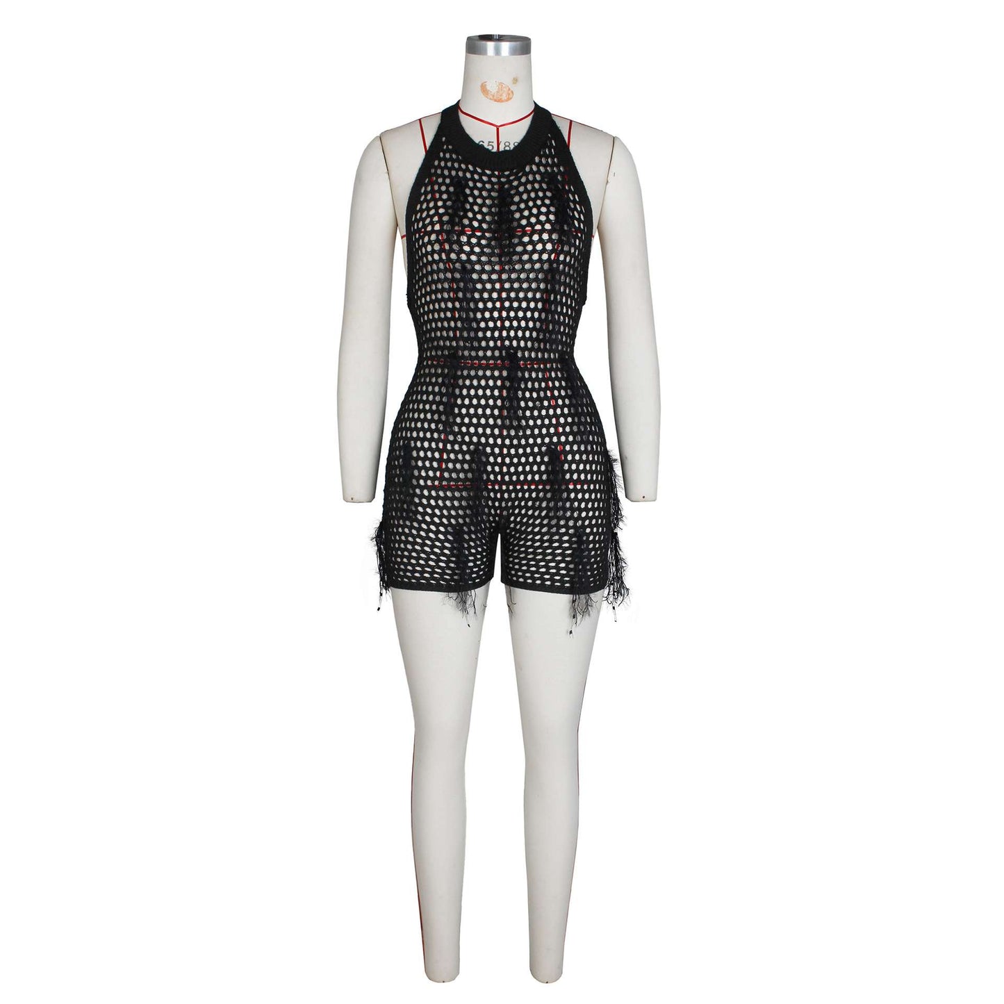 Noir Temptation Mesh Romper image 6