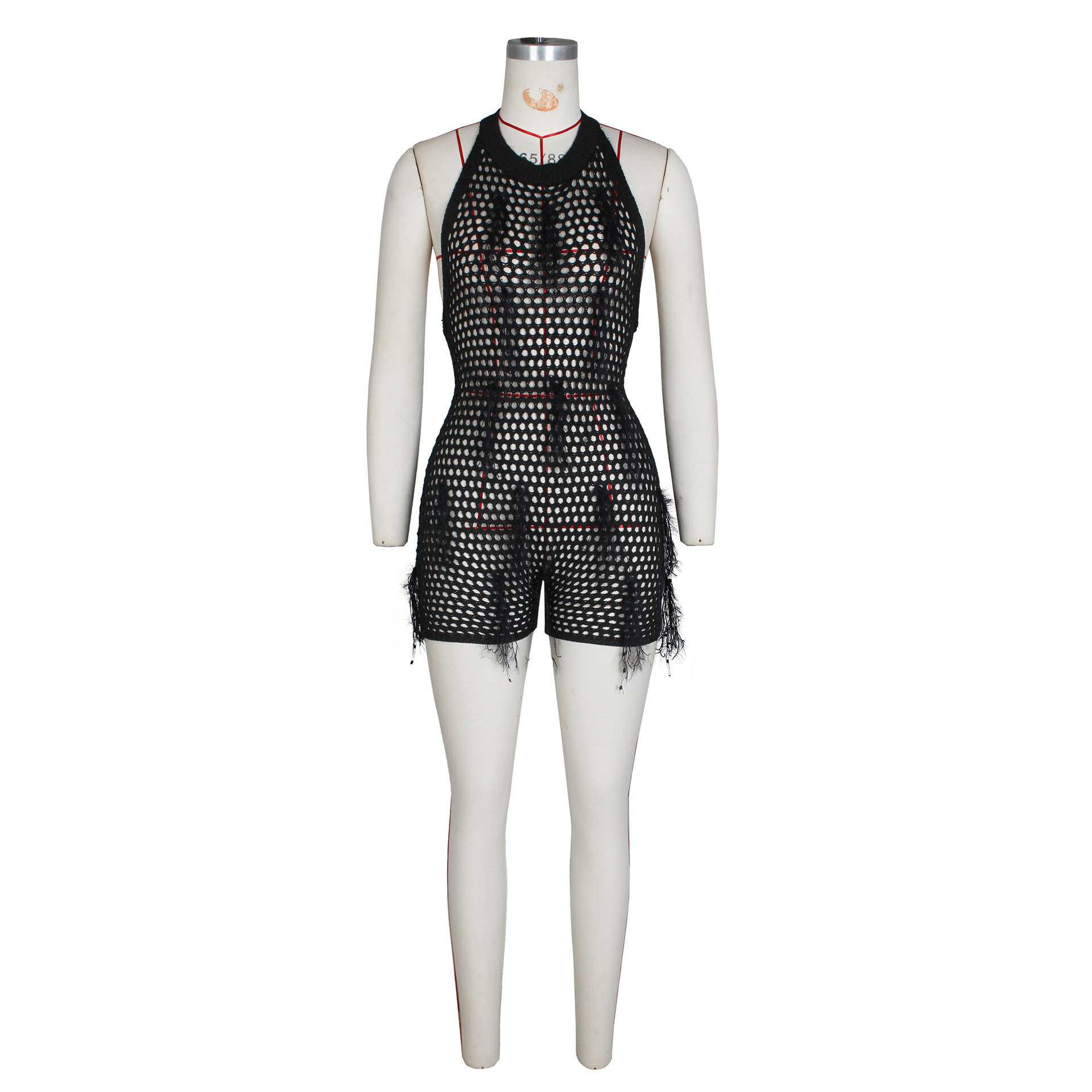 Noir Temptation Mesh Romper image 6