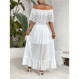 Chic Off-Shoulder Lace Maxi Dress image 2