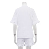 Button-Front Top and Ruffled Shorts Set image 7