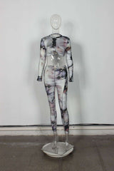 Abstract Print Ring Detail Two-Piece Set image 3