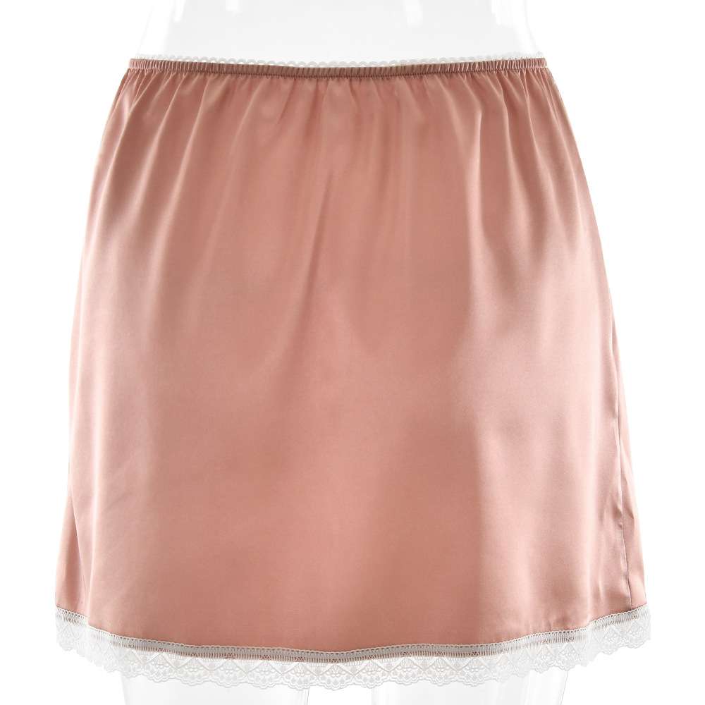 Skirt with Lace Trim and Bow Detail image 3