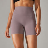 High-Waisted Seamless Workout Shorts image 1