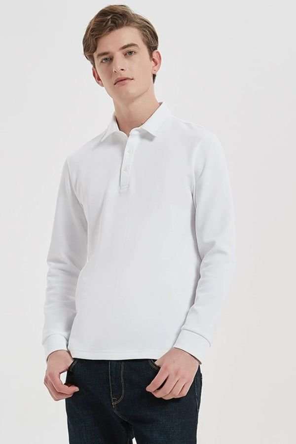 Long Sleeve Polo Shirt for Men image 1