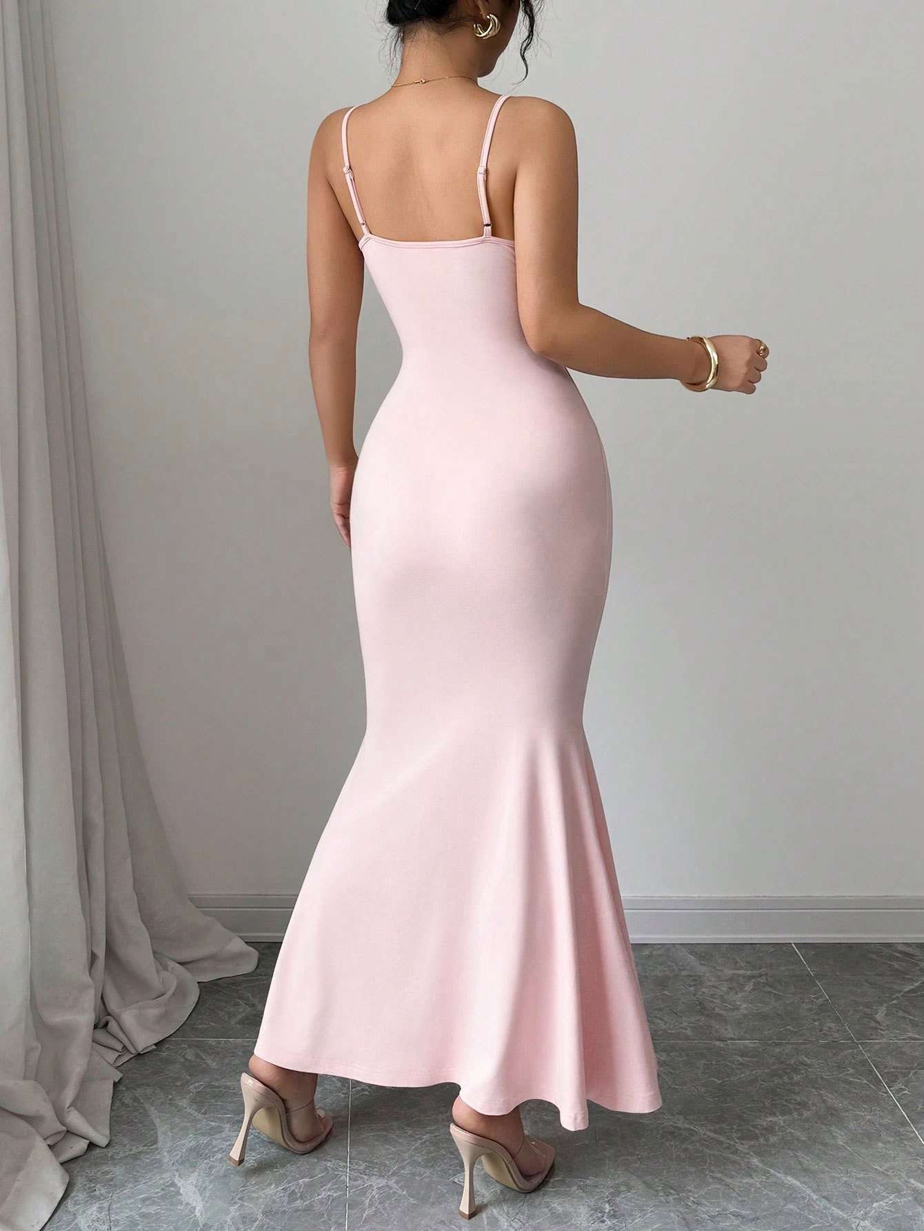 Ruched Mermaid Maxi Dress image 3