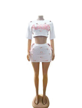 Crop Top & Mini Skirt Co-Ord Set image 2