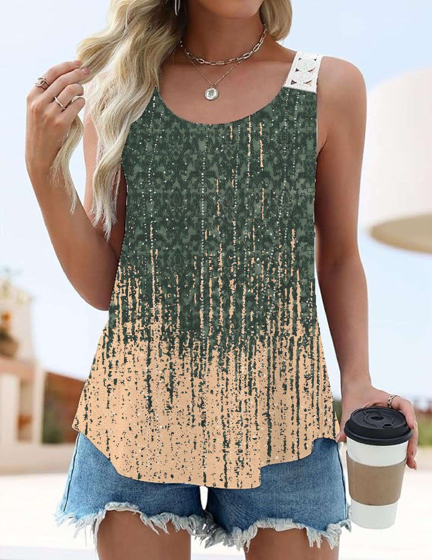 Abstract Pattern Sleeveless Top image 4