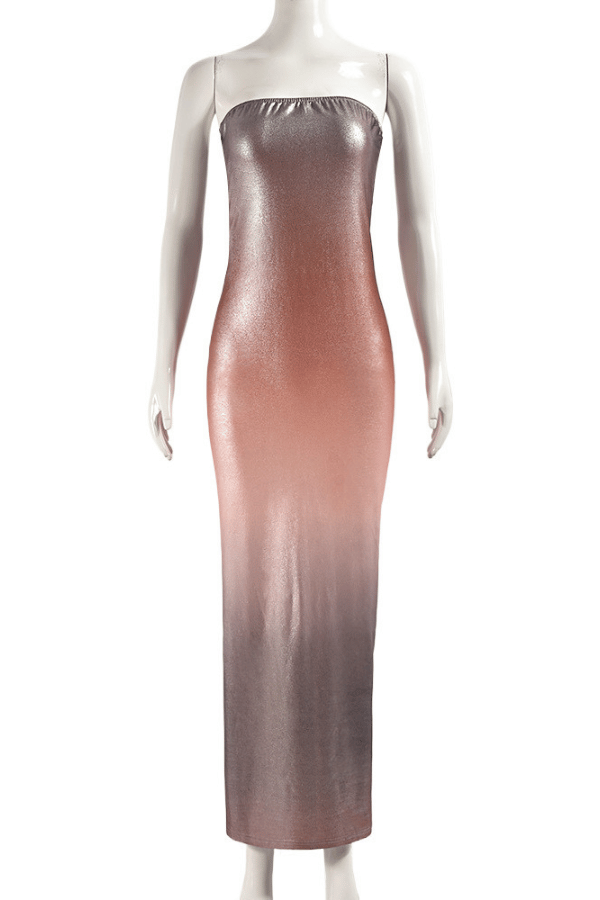 Ethereal Glow Ombre Tube Dress image 4