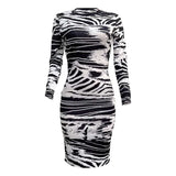 Slim Fit Printed Zebra Stripe Party Dress image 5