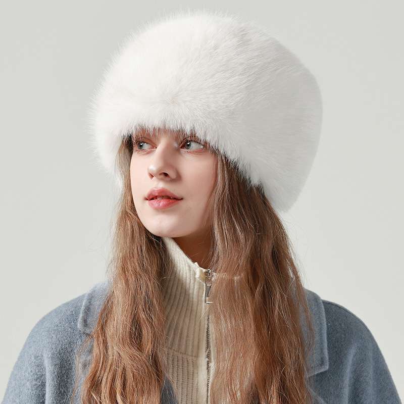 Faux Fur soft Warm Earflap Hat - M, White image