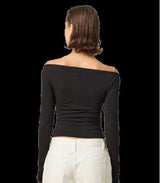 Off-the-Shoulder Top with Side Tie image 5
