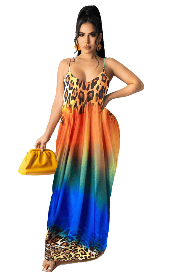 Womens Summer Suspender Maxi Dress image 1