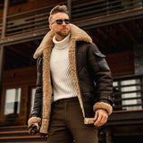 Jacket with Faux Fur Collar and Pockets - L, Brown image