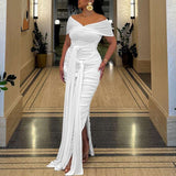Luxe Draped Elegance Maxi Dress image 0