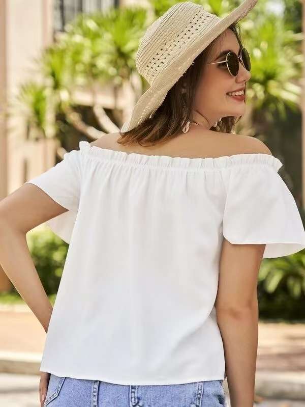 Off-Shoulder Boho Summer Top image 2