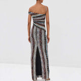 Zigzag Pattern Sleeveless Dress image 3