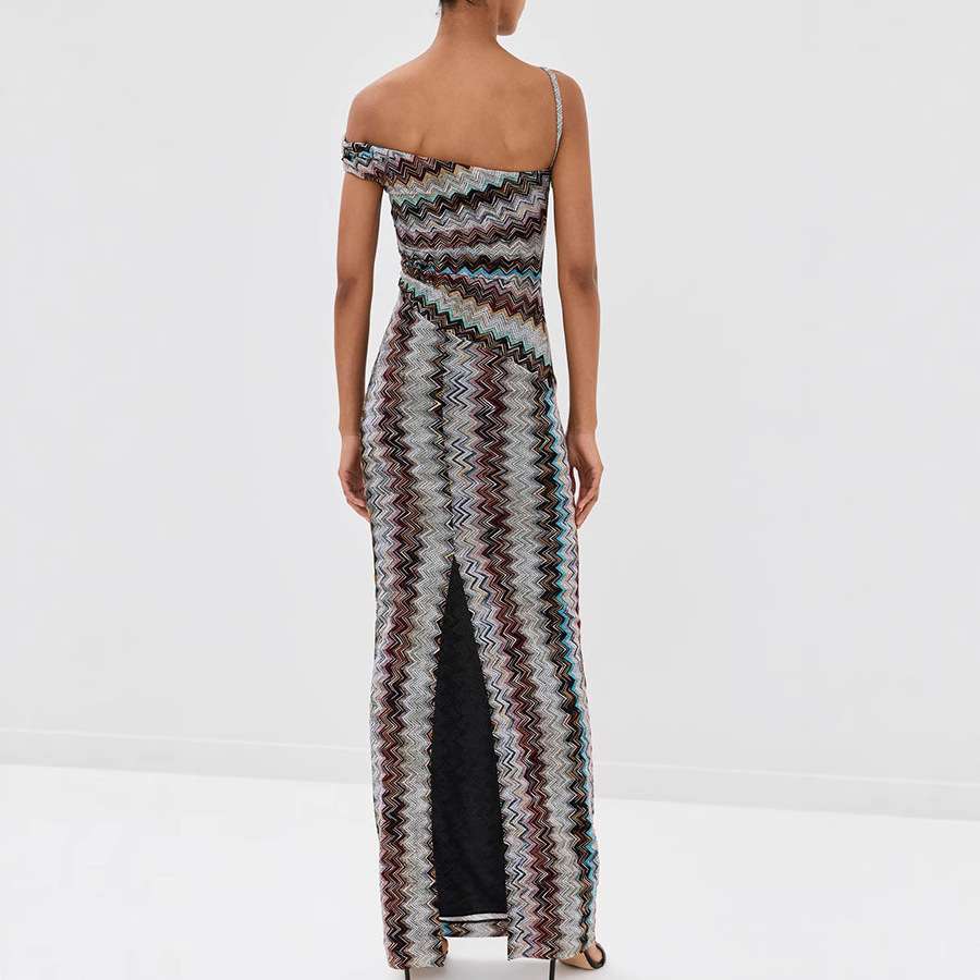 Zigzag Pattern Sleeveless Dress image 3