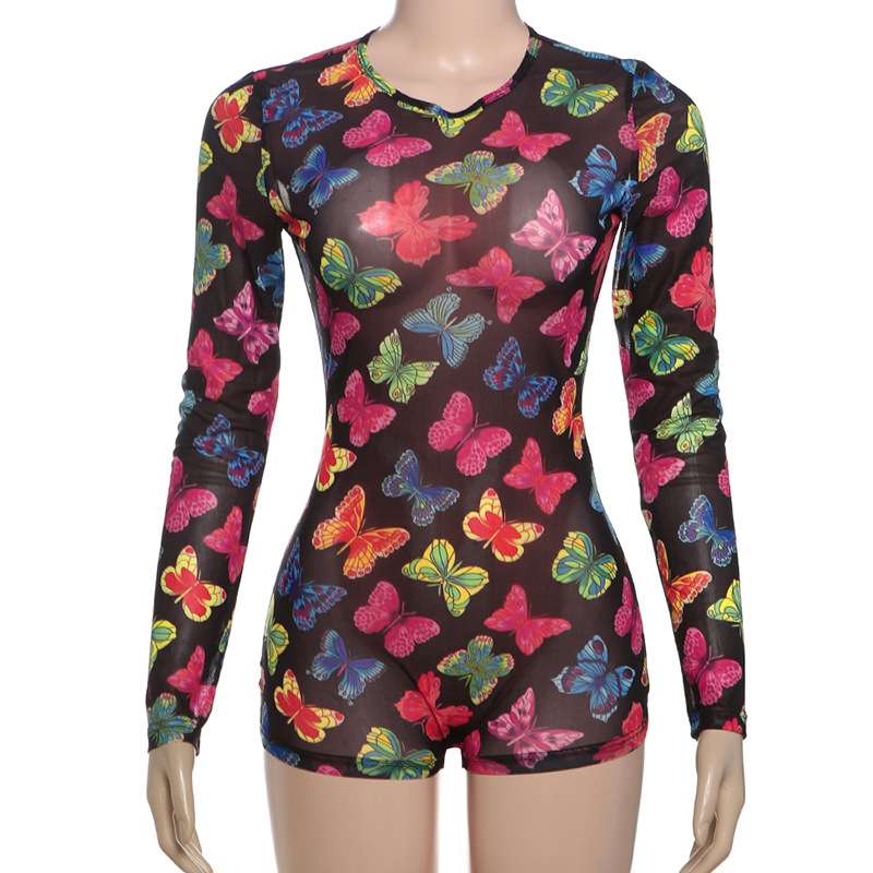 Colorful Butterfly Long-Sleeve Bodysuit image 5