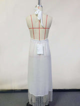 Elegant Fringe Maxi Dress image 4