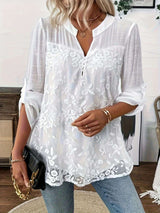 Elegant White Floral Tunic image 4