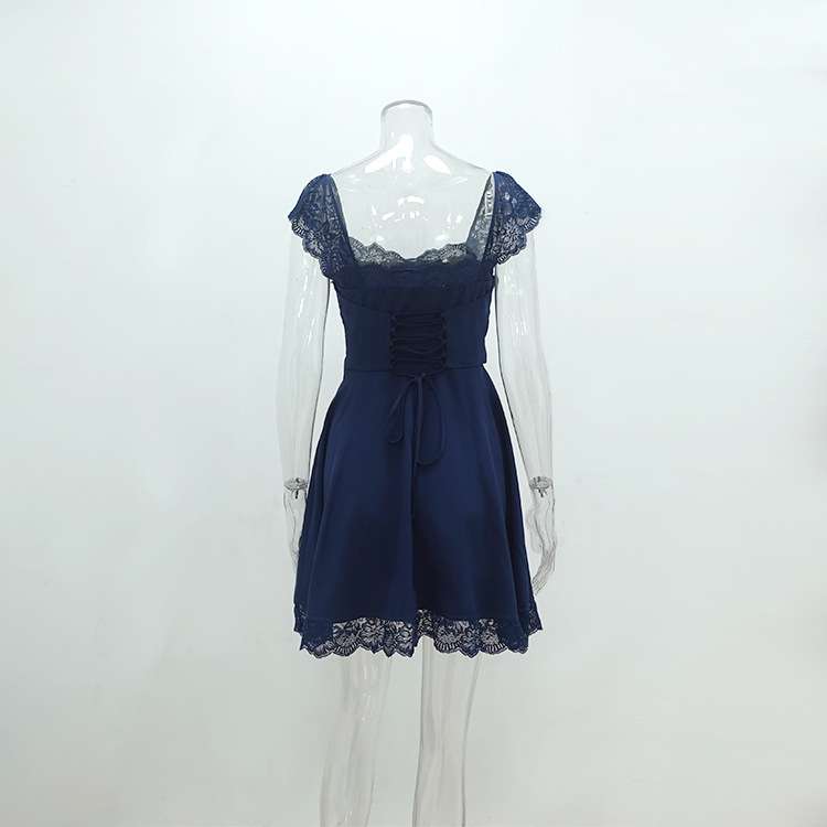 Lace-Trim A-Line Dress image 2