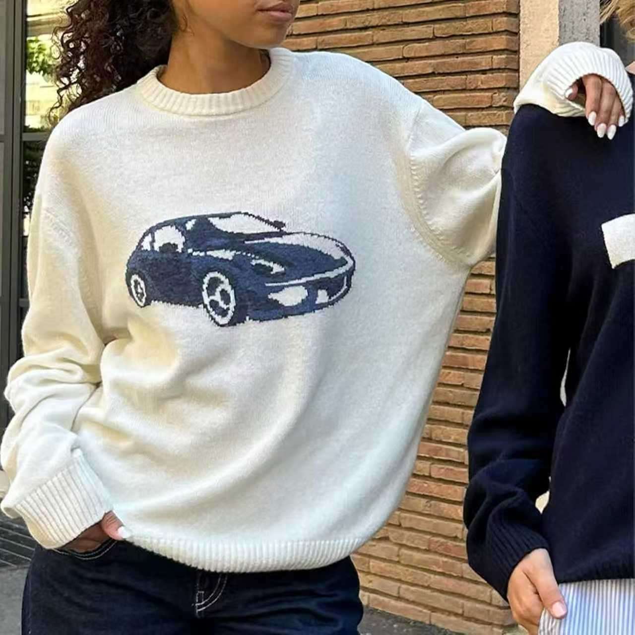 Casual Oversized Sweater with Graphic image 2