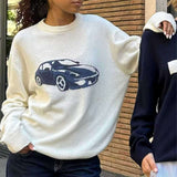 Casual Oversized Sweater with Graphic image 2
