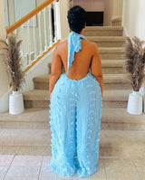 Embroidered Halter Jumpsuit image 2