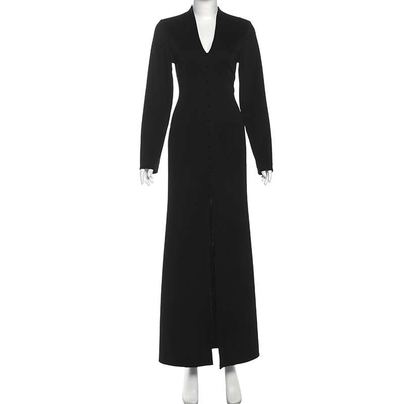 Structured Blazer Evening Dress with Lace Leg Detail image 3