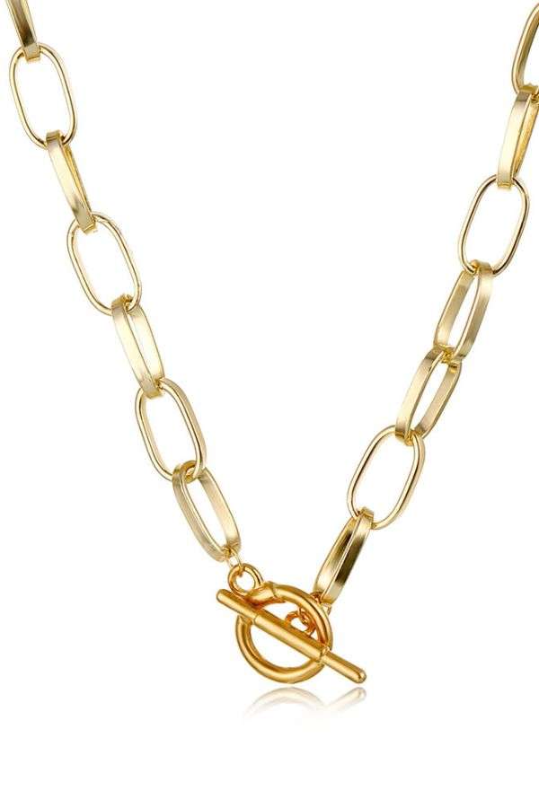 Gold-Plated Chain Link Necklace image 0