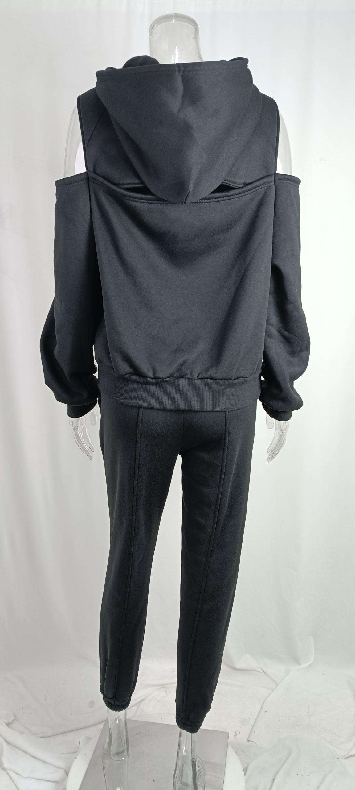 Cold-Shoulder Hoodie & Jogger Set image 4