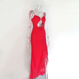 Cut-Out Maxi Dress with Thigh-High Slit image 2