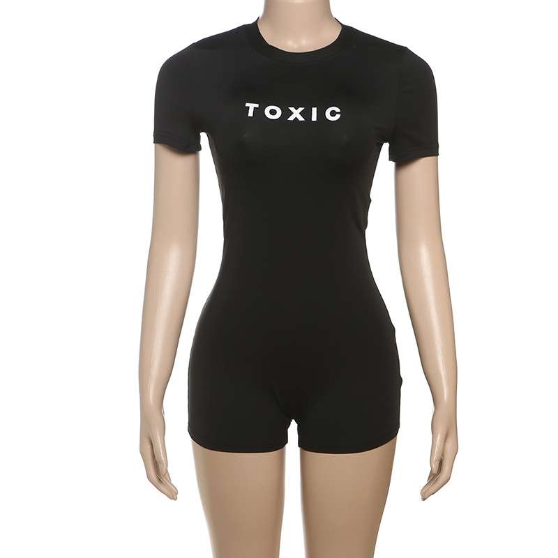 T-Shirt Romper with "TOXIC" Print image 3