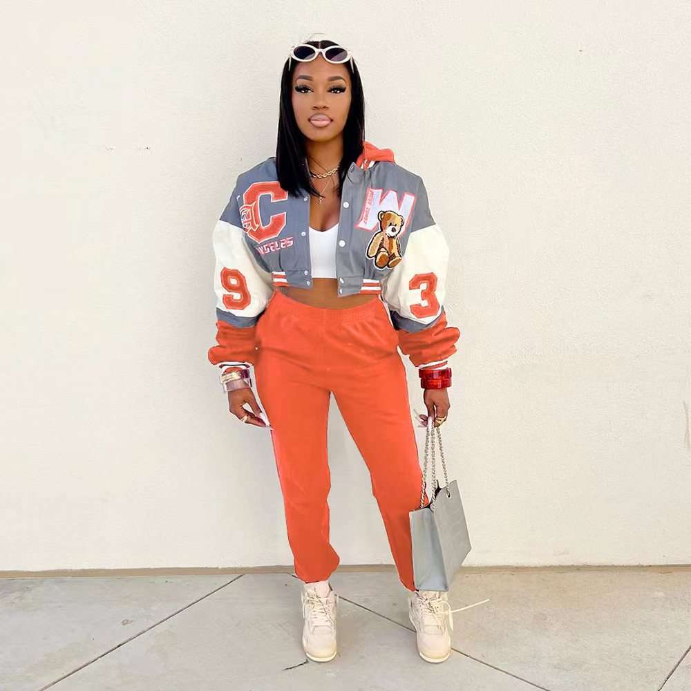 Casual Baseball Tracksuits - S, Multi Orange image
